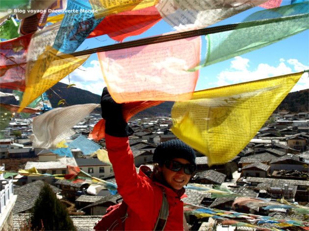 Drapeaux à prières tibétaines
