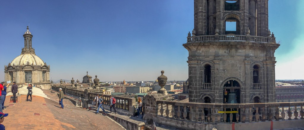 toit cathédrale ville de mexico DF